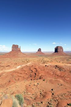 famous landscape of Monument Valley, USA