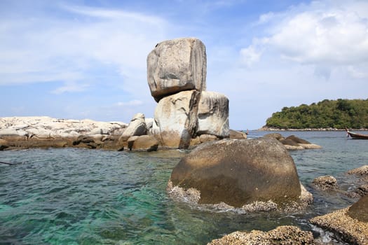 Large stone arch stack at Andaman sea near Koh Lipe, Thailand