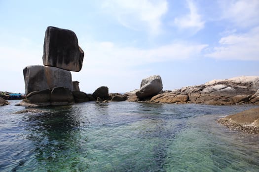 Large stone arch stack at Andaman sea near Koh Lipe, Thailand