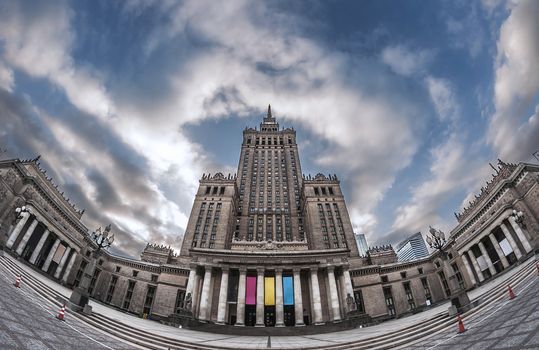 Most famous building in Warsaw, Poland - Palace of Culture and Science