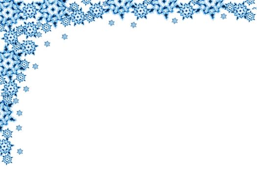 snow flakes background with the blue color