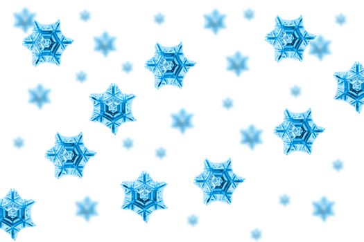 snow flakes background with the blue color