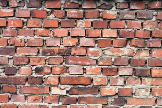 red brick wall background from the old house