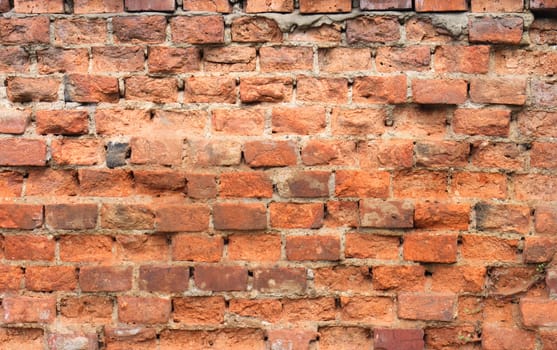 red brick wall background from the old house