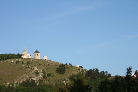 beautiful czech castle and a blue sky