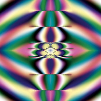 Bright and funky original fractal design, abstract psychedelic art, rainbow mirrors