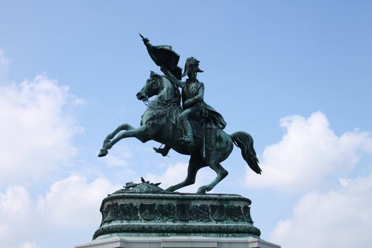 old statue of the napoleon in Vienna 