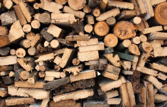 natural wood texture ( firewood background )