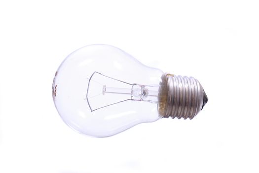 new glass bulb on the white background 