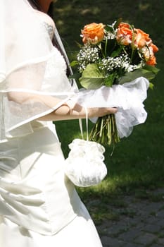 very romantic wedding background with the flowers