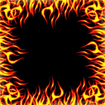 abstract fire background generated by the computer 