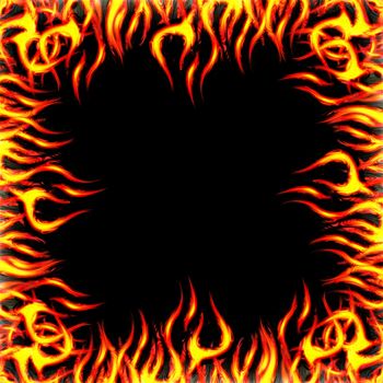 abstract fire background generated by the computer 