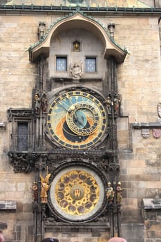 nice historical clock on the Prague Tower