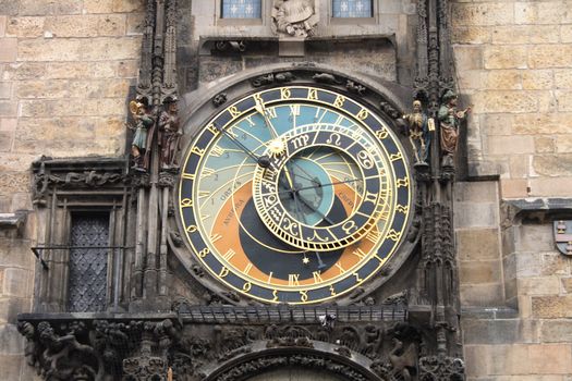 nice historical clock on the Prague Tower