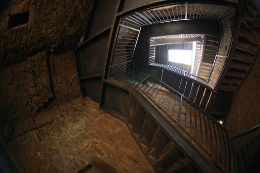 interesting stairs in the very old castle