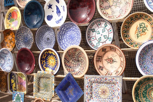 typical souvenirs from tunisia (very nice color ceramics)