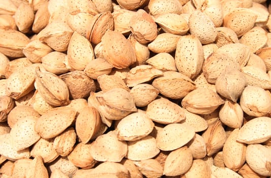 fresch natural almond background from the Tunisia 