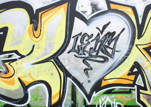 color abstract street art in the ostrava city