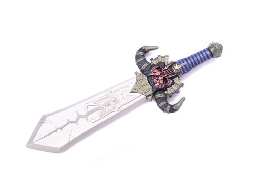 exotic steel sword on the white background