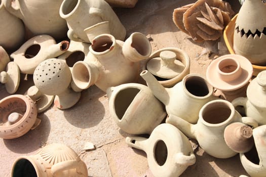 traditional tunsian souvenirs - original hand made pottery 