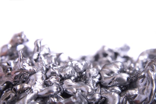 shiny metal texture on the white background 