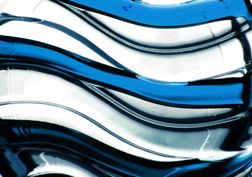 blue liquid and the glass as interesting background