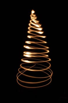 xmas tree symbol on the black background