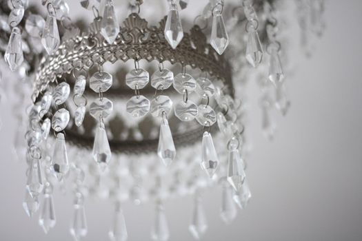 detail of the beautiful crystal czech lustre 