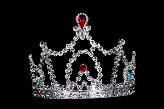 nice silver crown on the black background