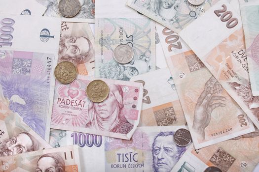 new color czech money as a bussines background 
