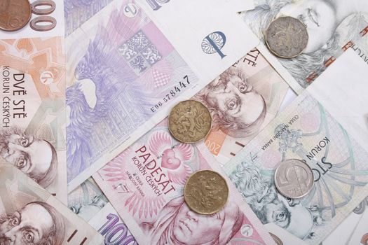 new color czech money as a bussines background 