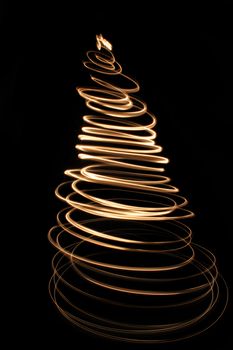 nice xmas tree on the black background