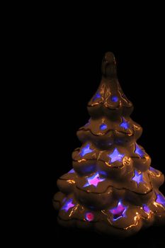 nice xmas tree on the black background