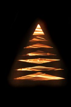 nice xmas tree isolated on the black background