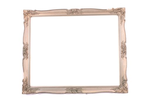 silver frame isolated on the white background 