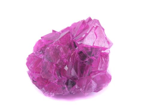 very nice violet crystal isoletad on the white background 