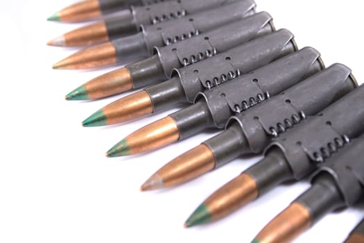 army ammo isolated on the white background