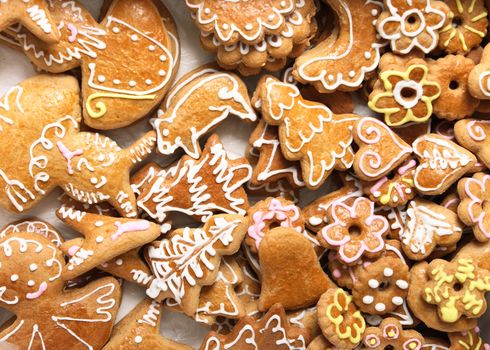 typical czech xmas cokies as nice food background