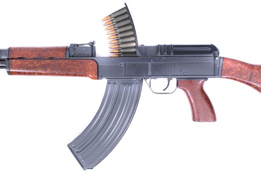 nice automatic gun isolated on the white background