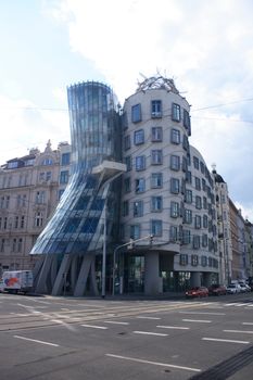 example of modern architecture - dancing house in the Prague