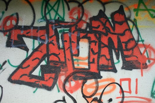 nice color graffiti background from the street  