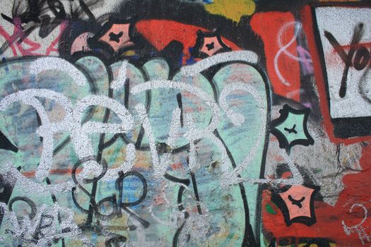 nice color graffiti background from the street  