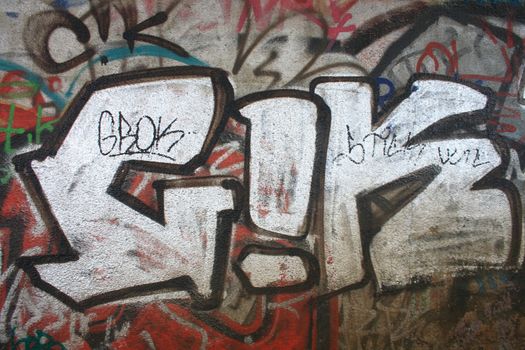 nice color graffiti background from the street  