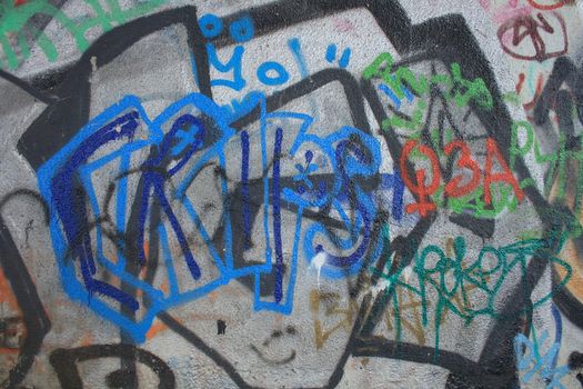 nice color graffiti background from the street  