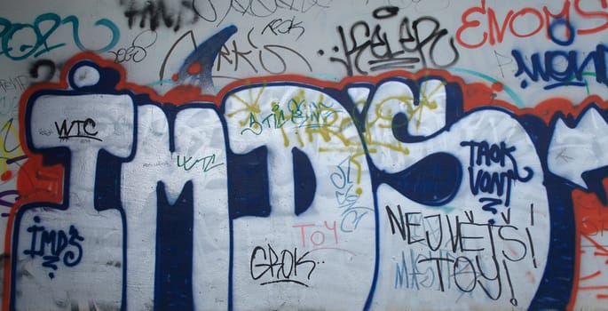 nice color graffiti background from the street  