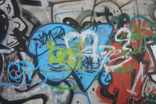 nice color graffiti background from the street  
