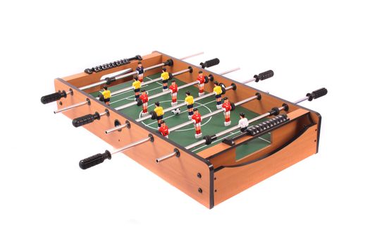 nice table soccer on the white background