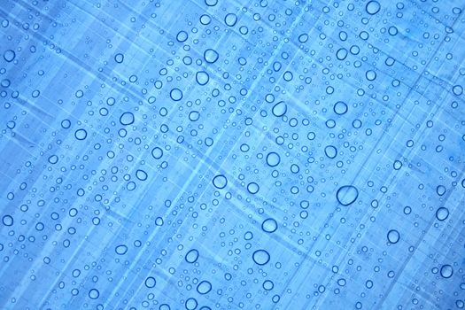 water drops background in the blue color 