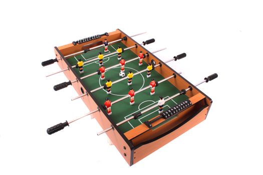 nice table soccer on the white background