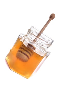 sweet honey isolated on the white background